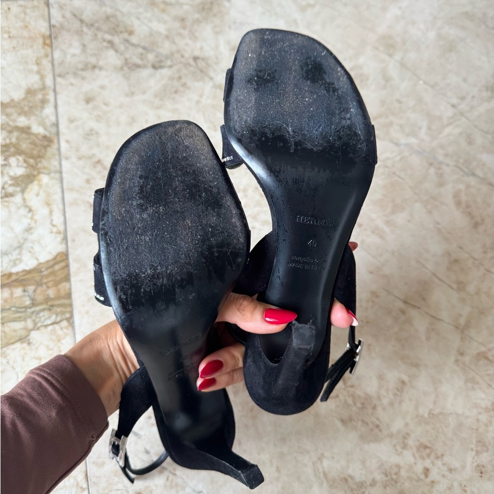 Hermes heels Elegant Black Women's Sandals - Picture 3 of 3